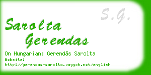sarolta gerendas business card